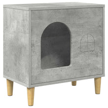 Kattenhuis Beton 51 X 30 X 52 Cm Bewerkt Hout Betongrijs