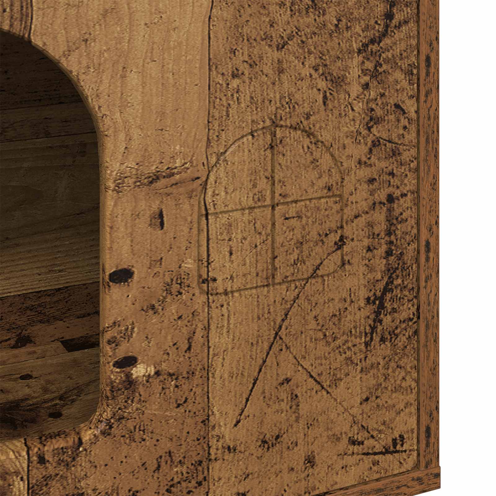 Kattenhuis Oudhout 51 X 30 X 52 Cm Bewerkt Hout Oud hout