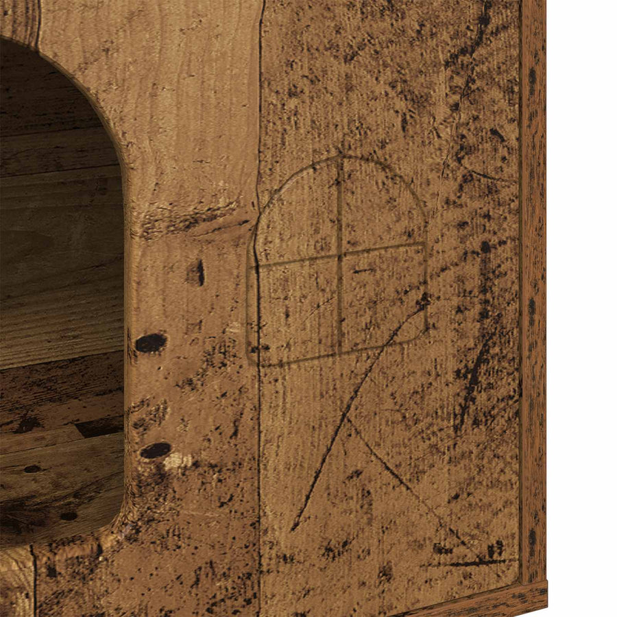 Kattenhuis Oudhout 51 X 30 X 52 Cm Bewerkt Hout Oud hout