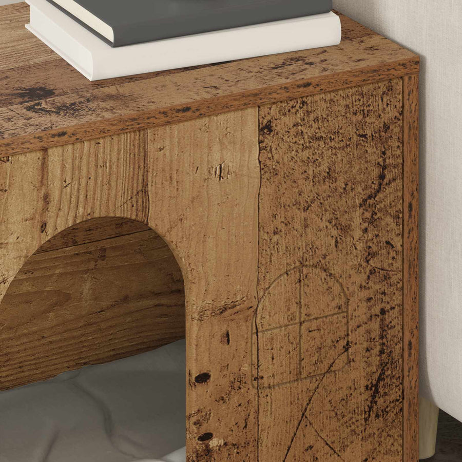 Kattenhuis Oudhout 51 X 30 X 52 Cm Bewerkt Hout Oud hout