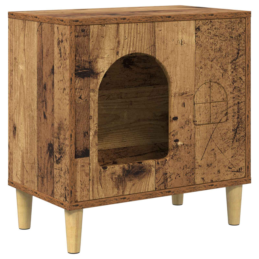 Kattenhuis Oudhout 51 X 30 X 52 Cm Bewerkt Hout Oud hout