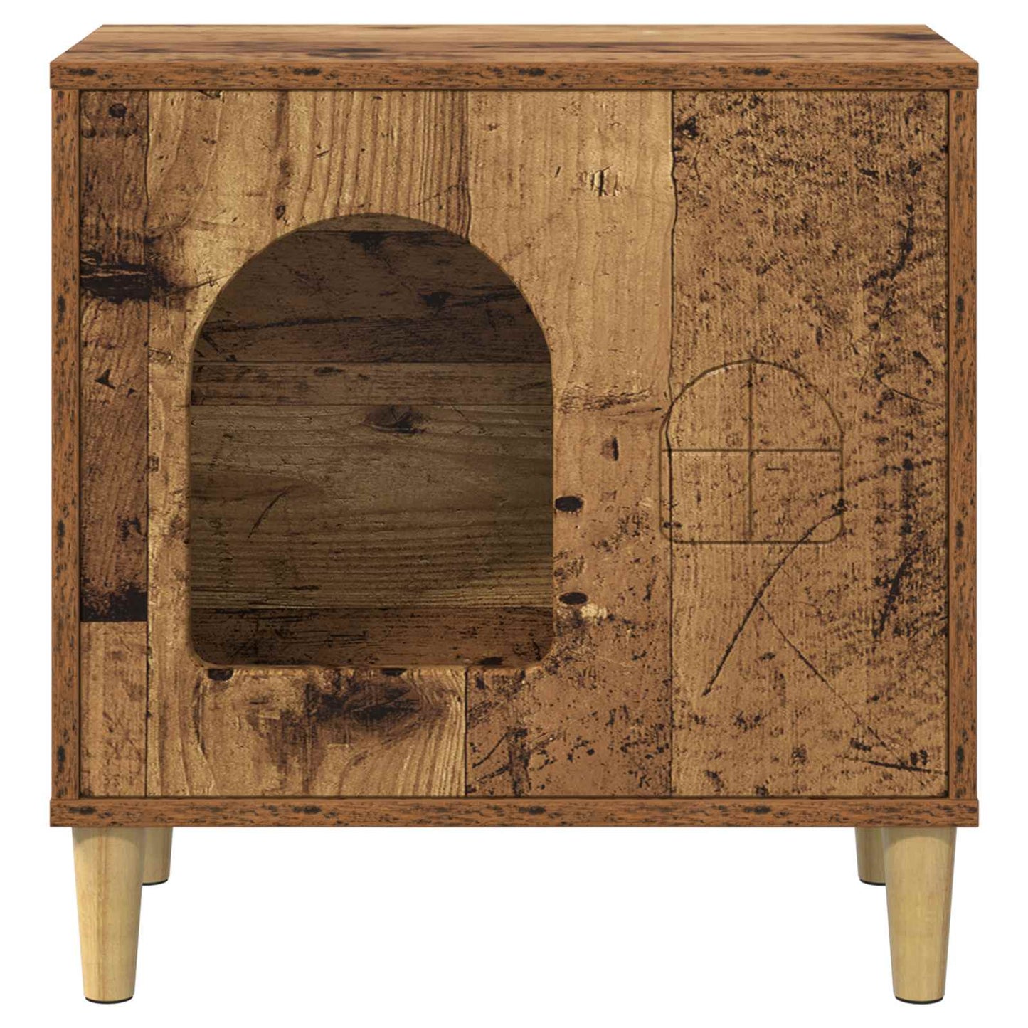 Kattenhuis Oudhout 51 X 30 X 52 Cm Bewerkt Hout Oud hout