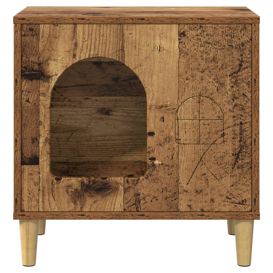 Kattenhuis Oudhout 51 X 30 X 52 Cm Bewerkt Hout Oud hout