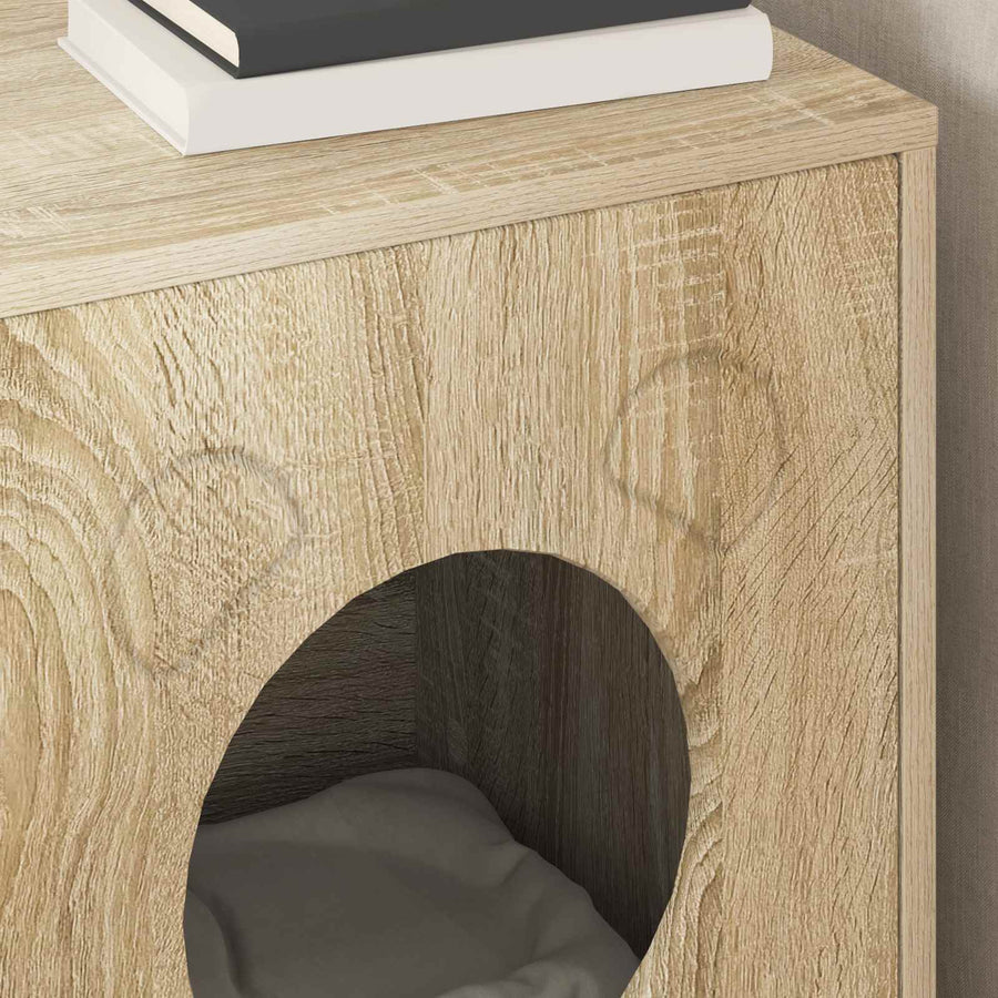 Kattenhuis Sonoma 42,5 x 40 x 53 cm Bewerkt hout