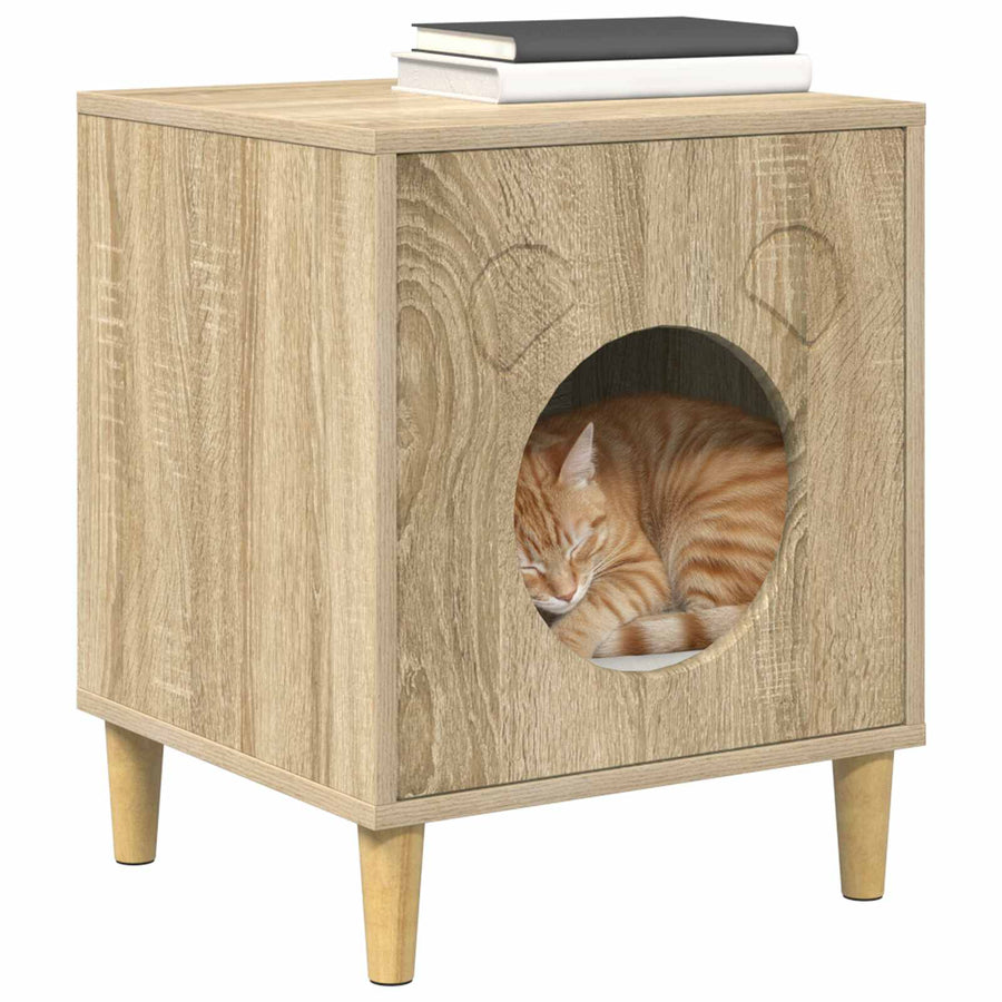Kattenhuis Sonoma 42,5 x 40 x 53 cm Bewerkt hout