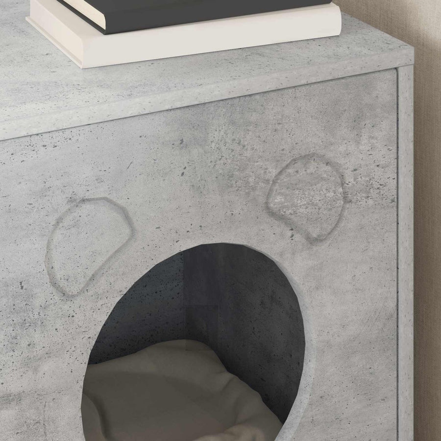 Kattenhuis Beton 42,5 x 40 x 53 cm Bewerkt hout