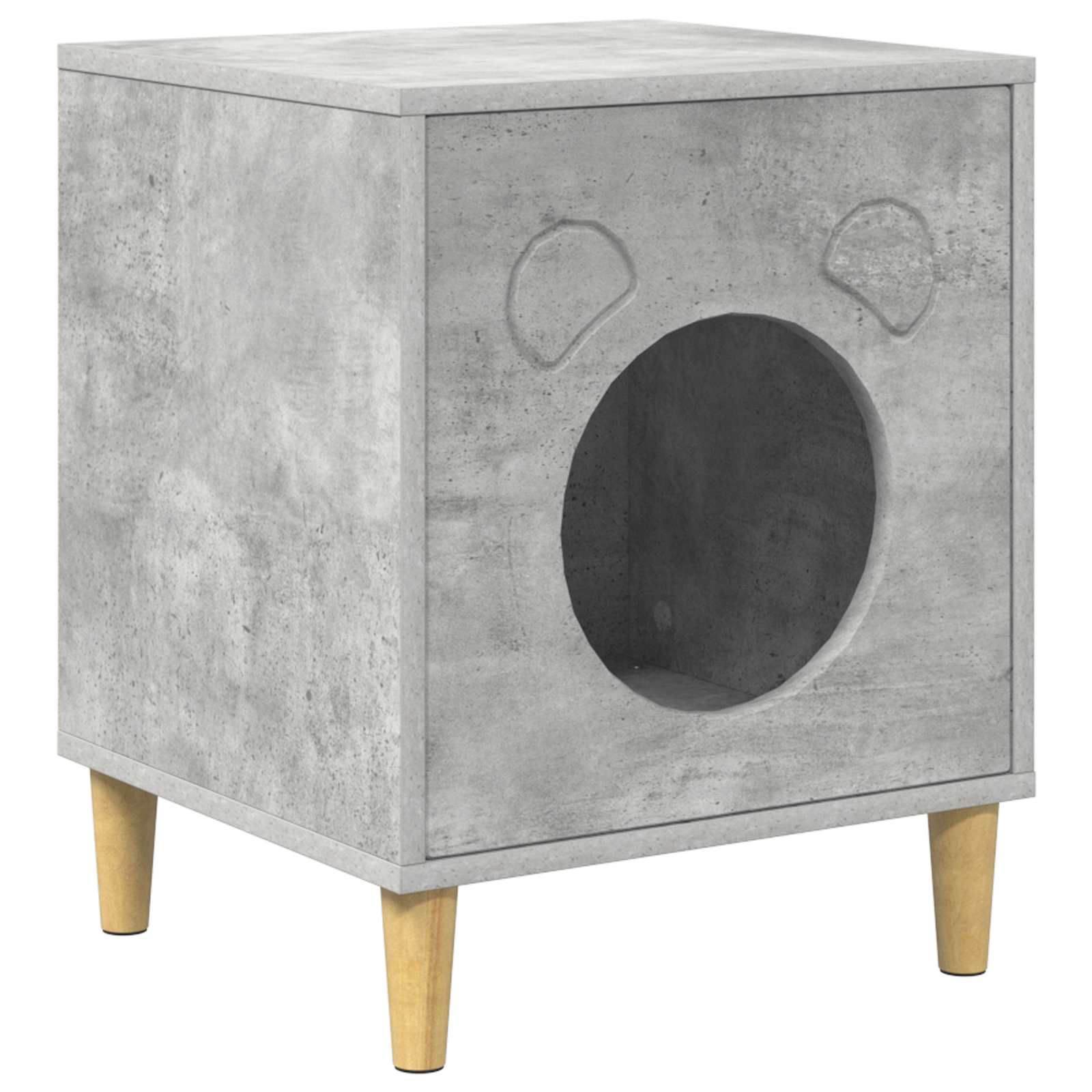 Kattenhuis Beton 42,5 x 40 x 53 cm Bewerkt hout