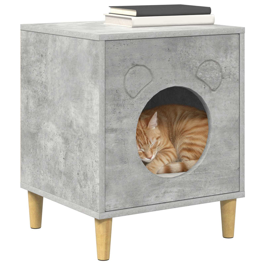 Kattenhuis Beton 42,5 x 40 x 53 cm Bewerkt hout