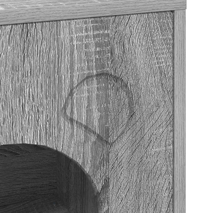 Kattenhuis 42,5 X 40 X 52,5 Cm Bewerkt Hout Grijs sonoma