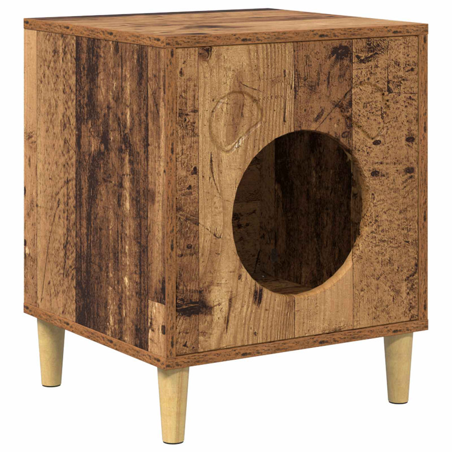 Kattenhuis Oudhout 42,5 X 40 X 52,5 Cm Bewerkt Hout Oud hout