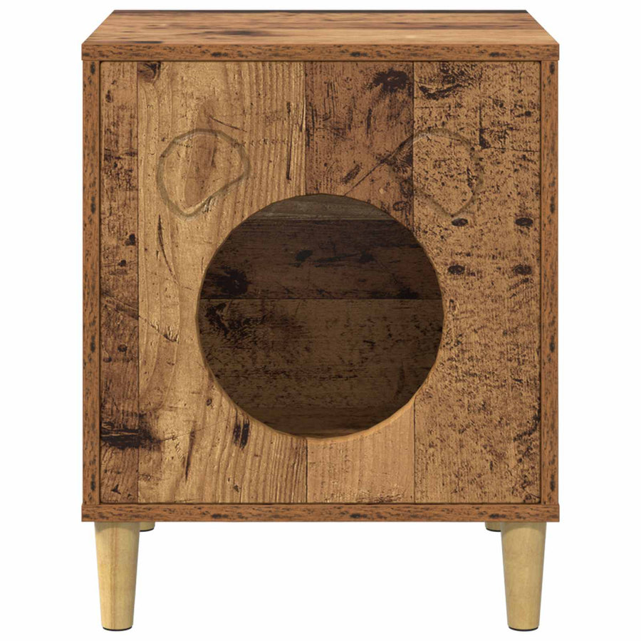 Kattenhuis Oudhout 42,5 X 40 X 52,5 Cm Bewerkt Hout Oud hout