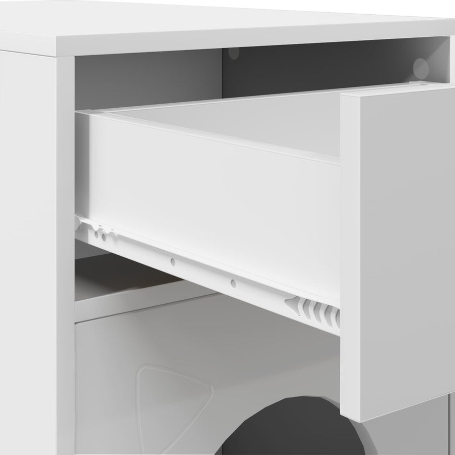 Kattenhuis 72 X 42,5 X 70 Cm Bewerkt Hout Wit