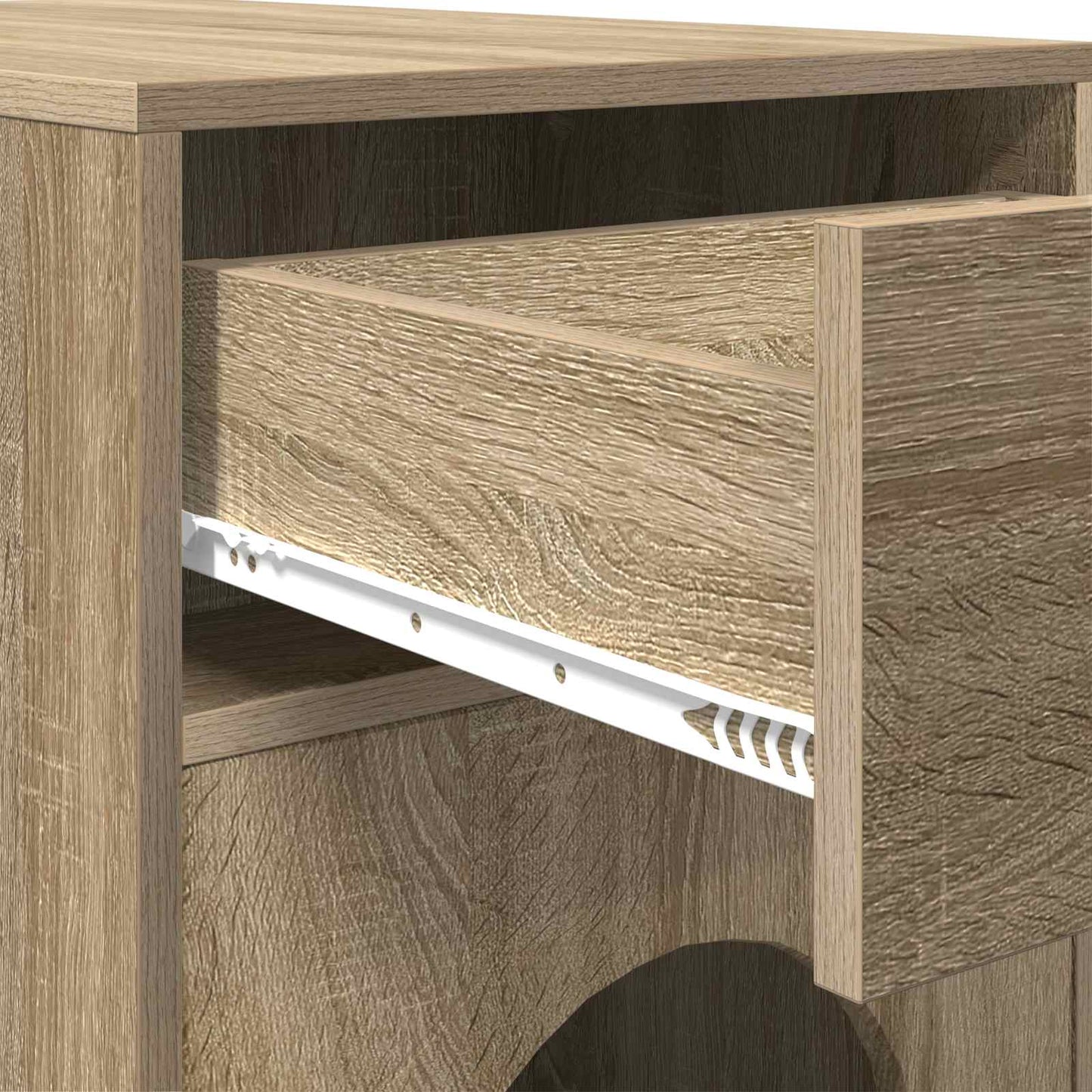 Kattenhuis Sonoma 72 X 42,5 X 70 Cm Bewerkt Hout Sonoma eiken