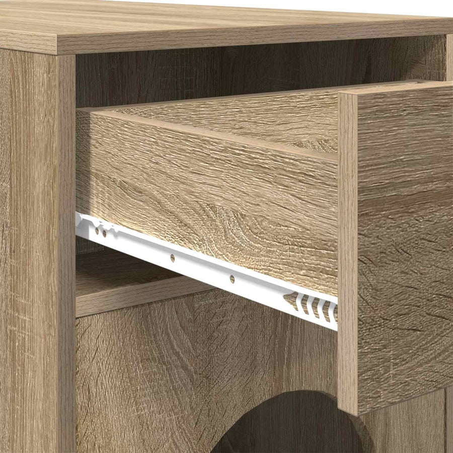 Kattenhuis Sonoma 72 X 42,5 X 70 Cm Bewerkt Hout Sonoma eiken