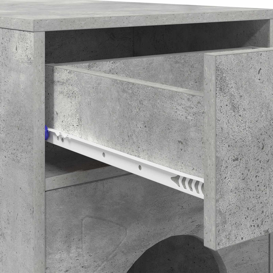 Kattenhuis Beton 72 X 42,5 X 70 Cm Bewerkt Hout Betongrijs