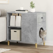 Kattenhuis 72x42,5x70 cm beton bewerkt hout