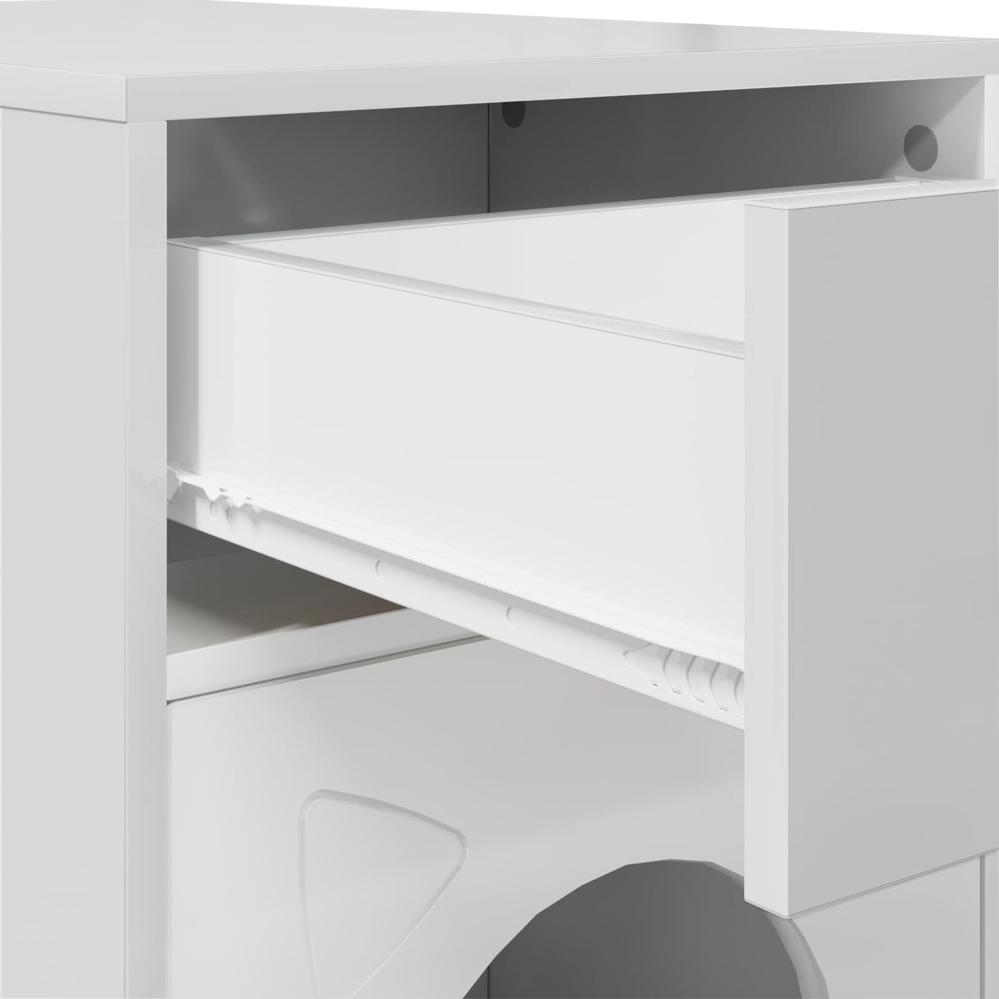 Kattenhuis Glanzend Wit 72 X 42,5 X 70 Cm Bewerkt Hout Hoogglans wit