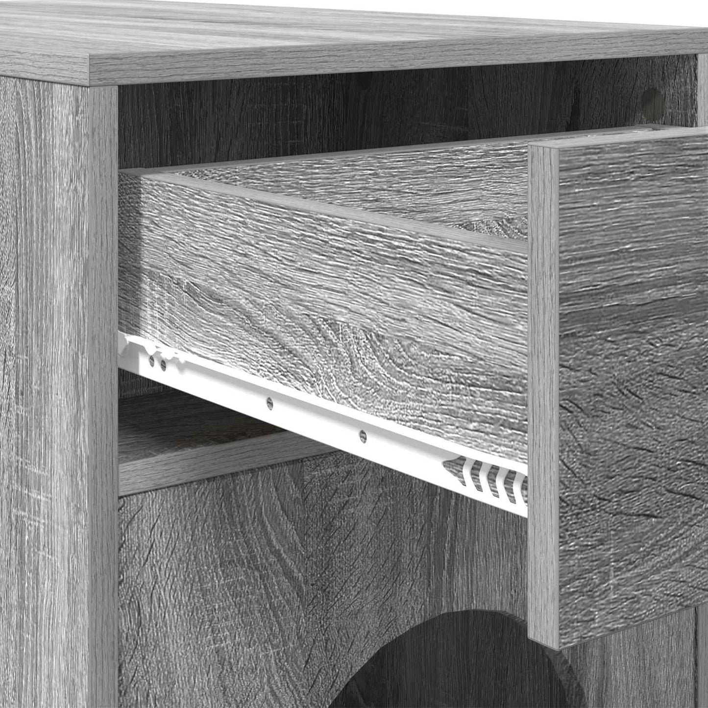 Kattenhuis 72 X 42,5 X 70 Cm Bewerkt Hout Grijs sonoma