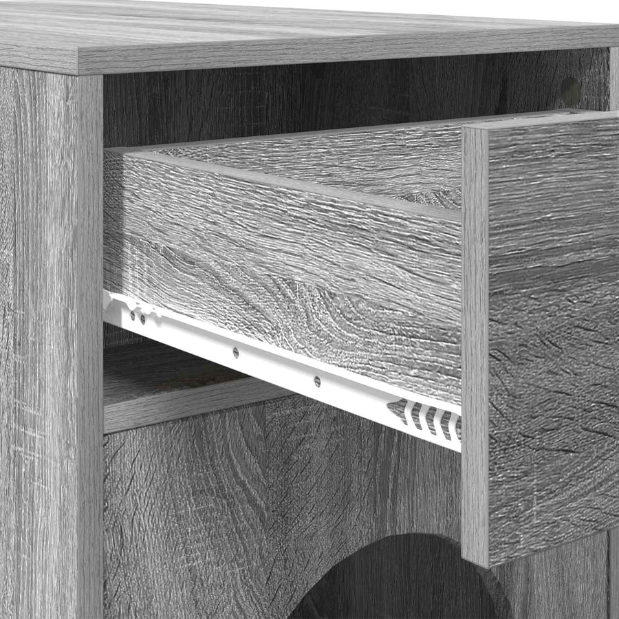 Kattenhuis 72 X 42,5 X 70 Cm Bewerkt Hout Grijs sonoma
