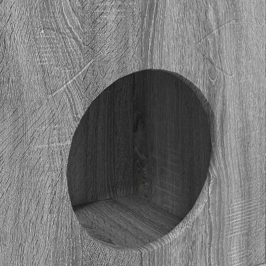 Kattenhuis 72 X 42,5 X 70 Cm Bewerkt Hout Grijs sonoma