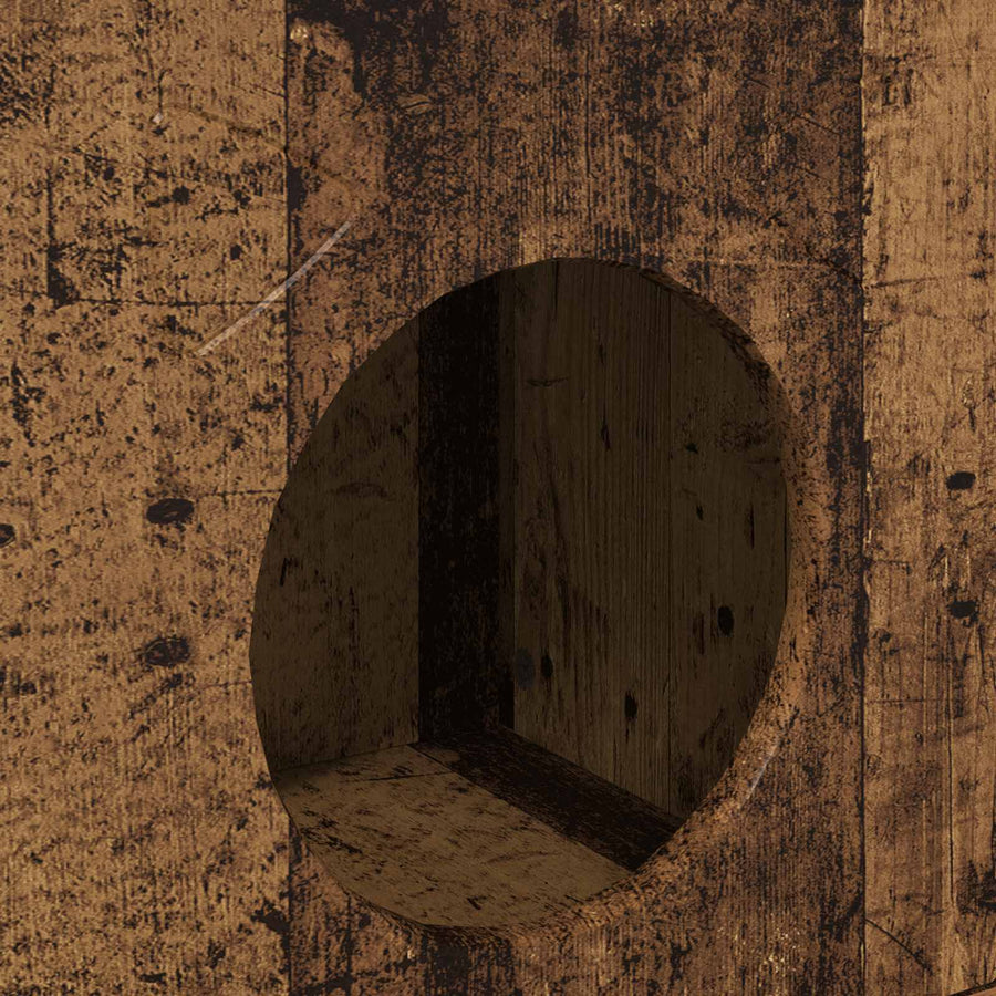Kattenhuis Oudhout 72 X 42,5 X 70 Cm Bewerkt Hout Oud hout