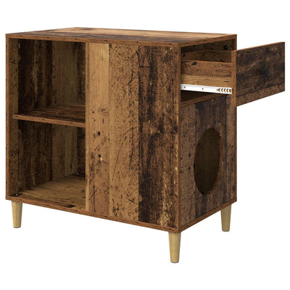 Kattenhuis Oudhout 72 X 42,5 X 70 Cm Bewerkt Hout Oud hout