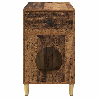Kattenhuis Oudhout 72 X 42,5 X 70 Cm Bewerkt Hout Oud hout