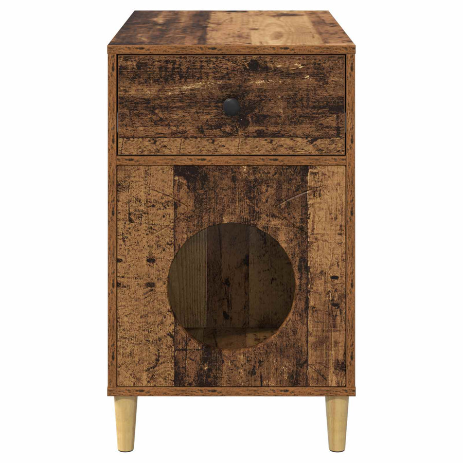 Kattenhuis Oudhout 72 X 42,5 X 70 Cm Bewerkt Hout Oud hout