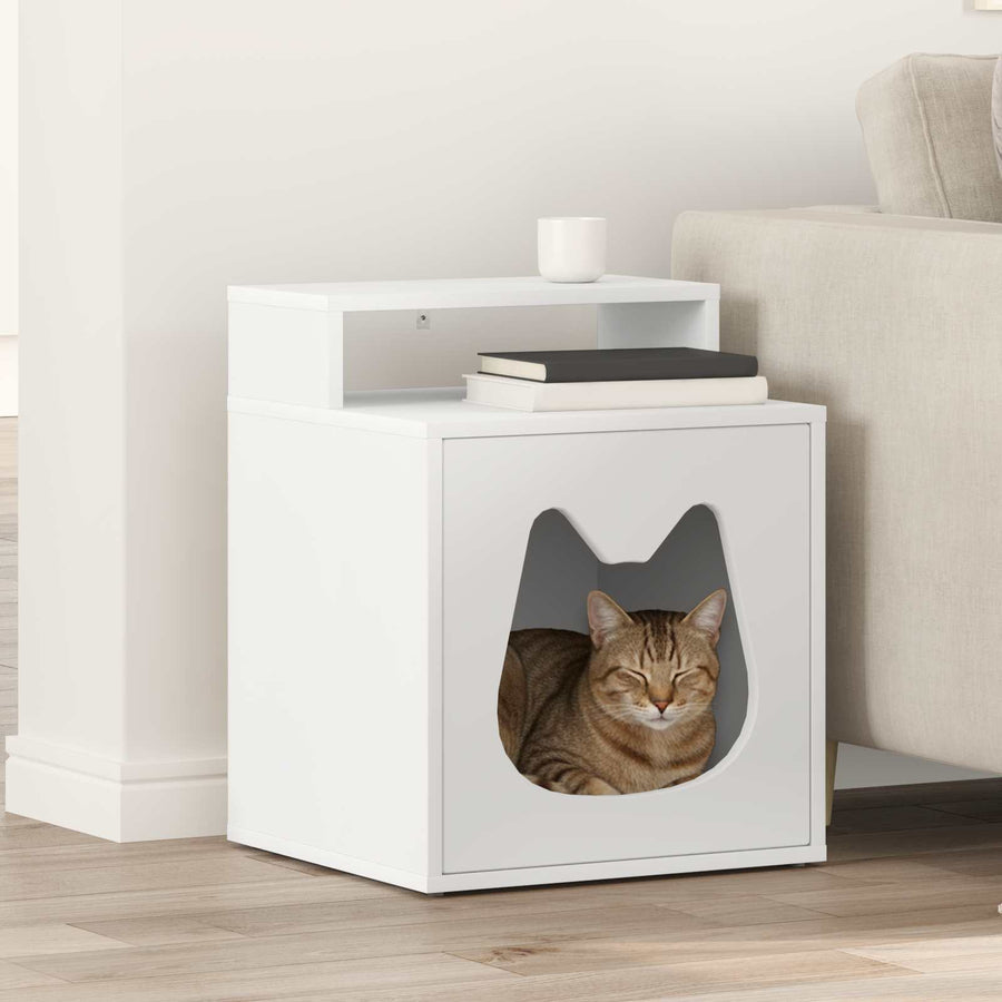 Kattenhuis 42,5 X 40 X 52,5 Cm Bewerkt Hout