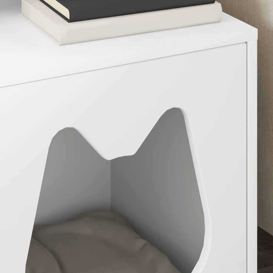 Kattenhuis 42,5 X 40 X 52,5 Cm Bewerkt Hout