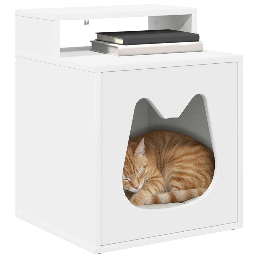 Kattenhuis 42,5 X 40 X 52,5 Cm Bewerkt Hout