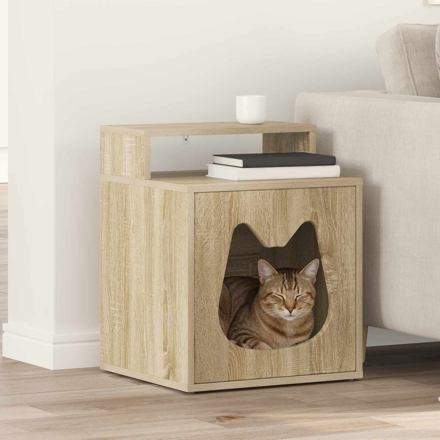 Kattenhuis Sonoma 42,5 x 40 x 53,5 cm Bewerkt hout