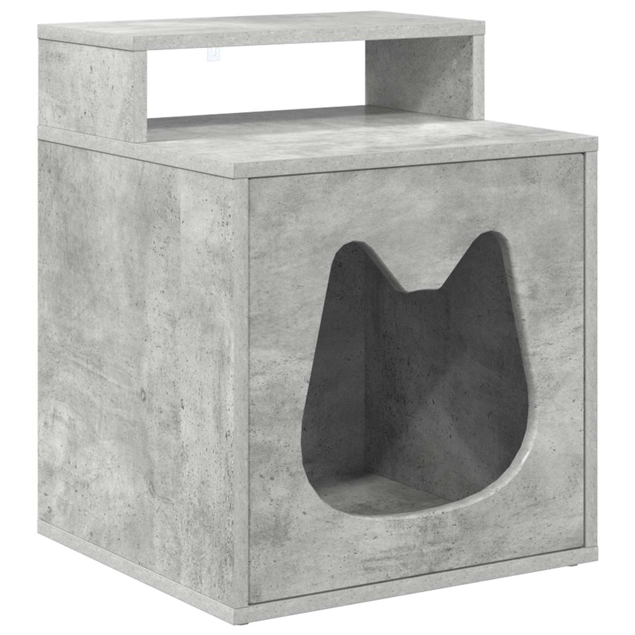 Kattenhuis Beton 42,5 x 40 x 53,5 cm Bewerkt hout