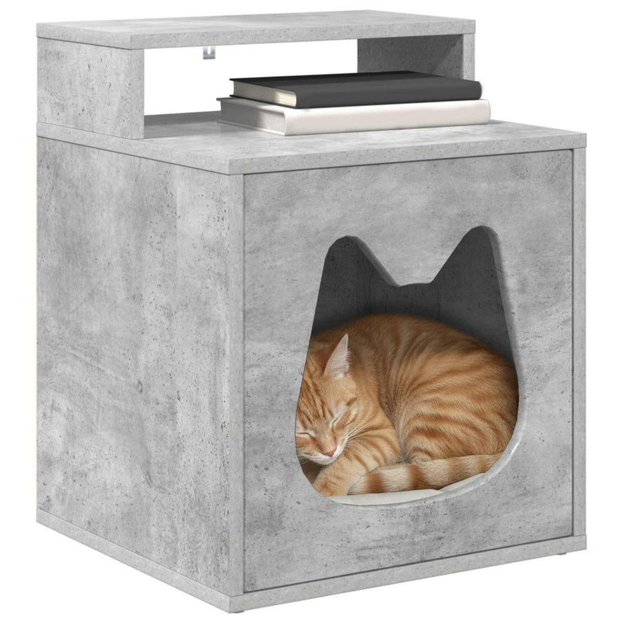 Kattenhuis Beton 42,5 x 40 x 53,5 cm Bewerkt hout