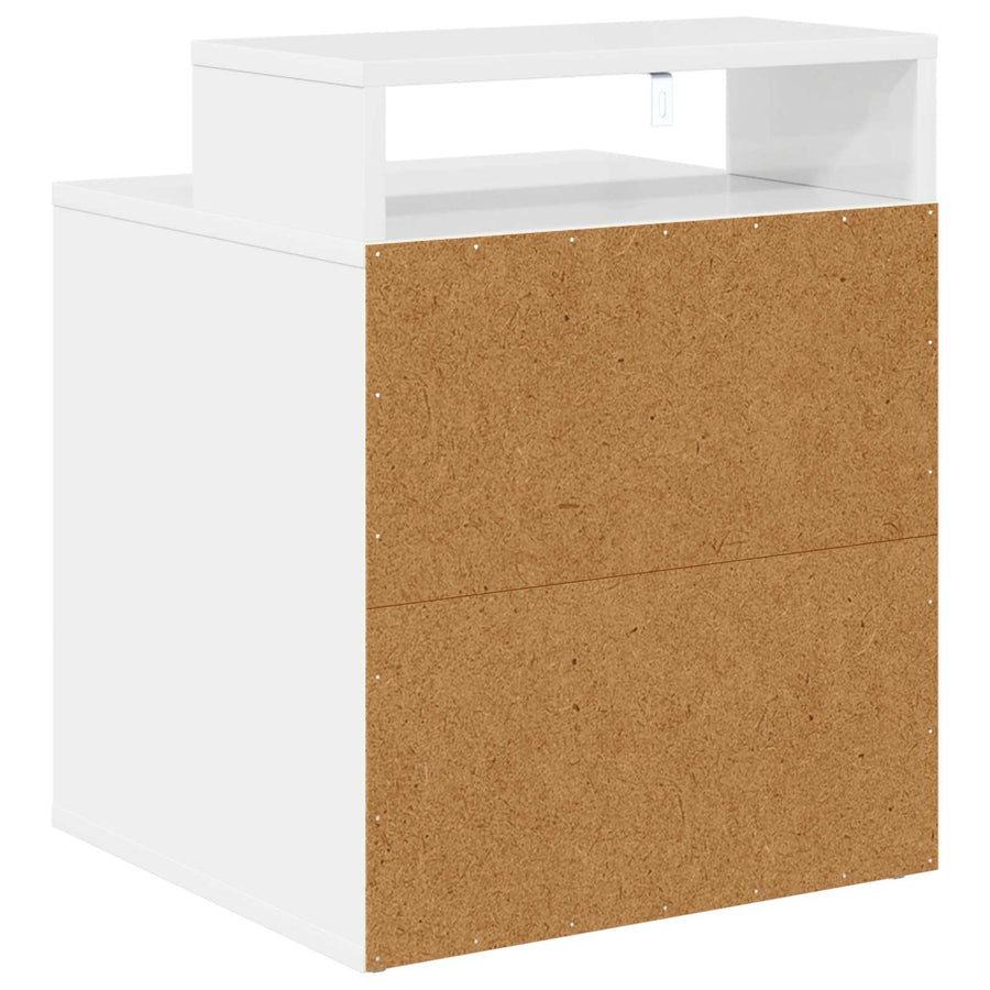 Kattenhuis Glanzend Wit 42,5 x 40 x 53,5 cm Bewerkt hout