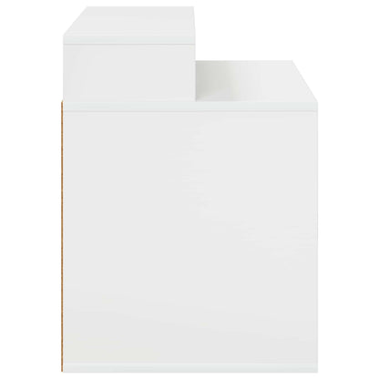 Kattenhuis Glanzend Wit 42,5 x 40 x 53,5 cm Bewerkt hout