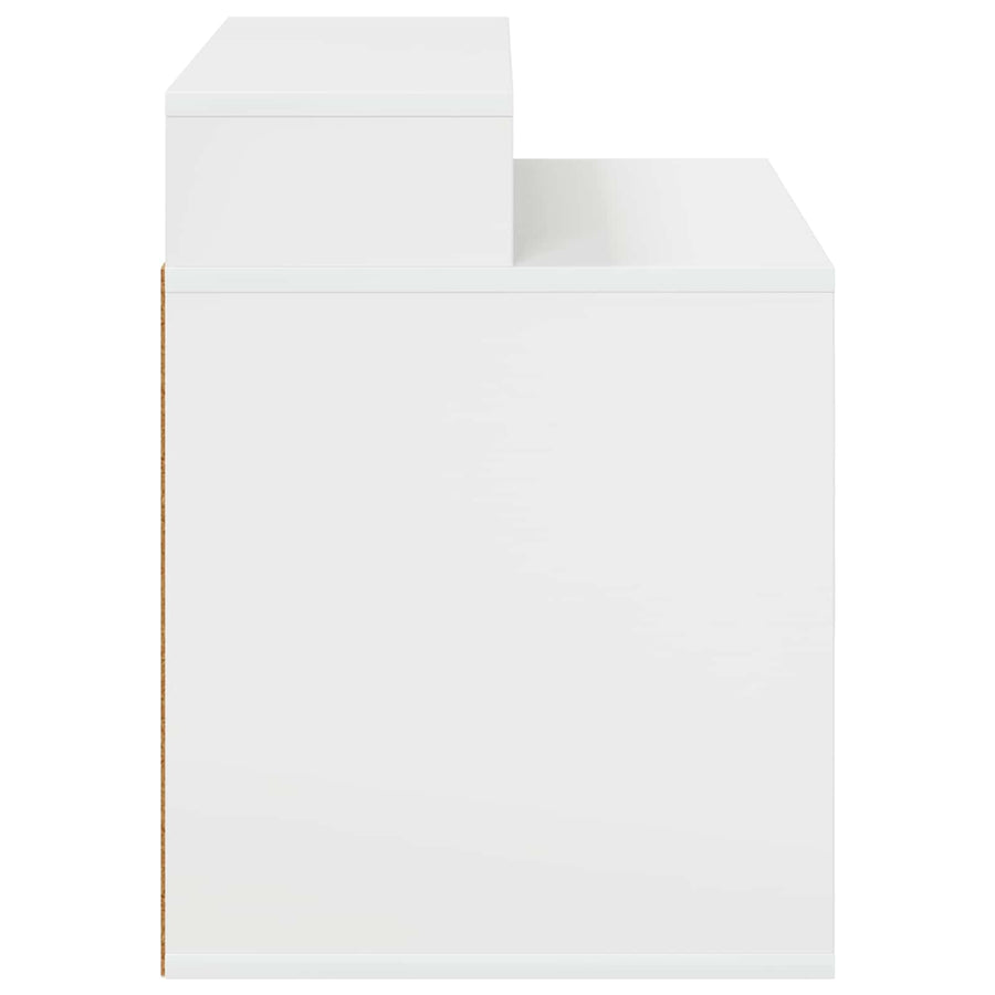 Kattenhuis Glanzend Wit 42,5 x 40 x 53,5 cm Bewerkt hout