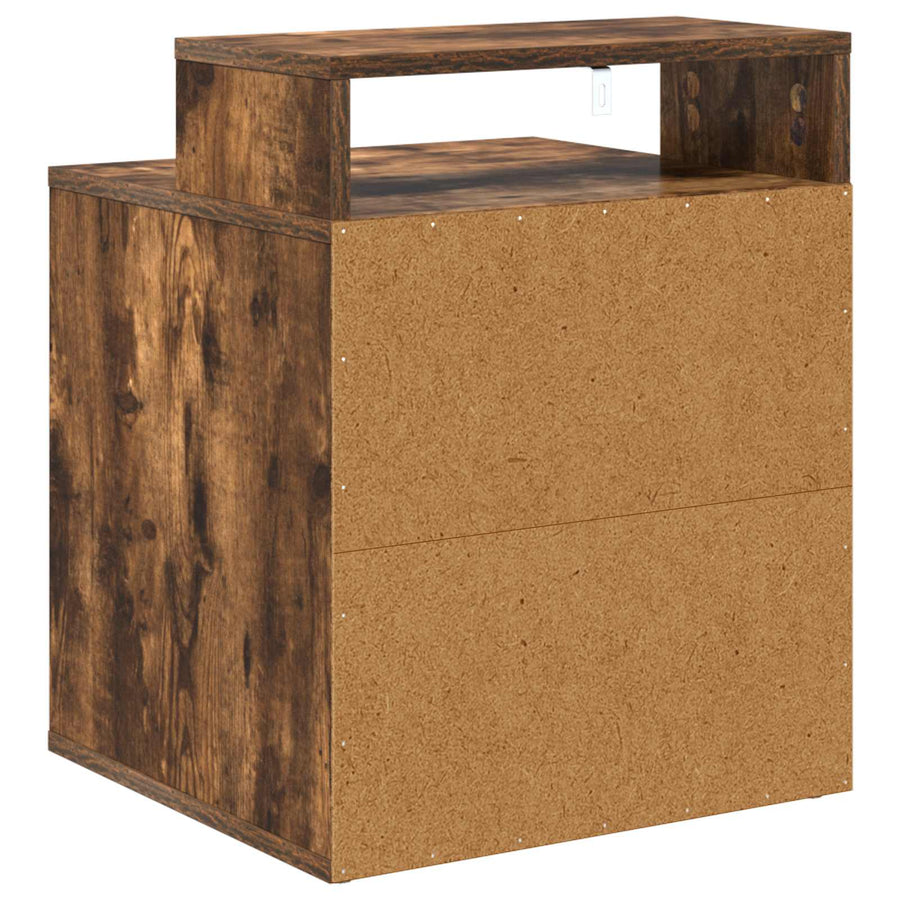 Kattenhuis Gerookt eiken 42,5 x 40 x 53,5 cm Bewerkt hout