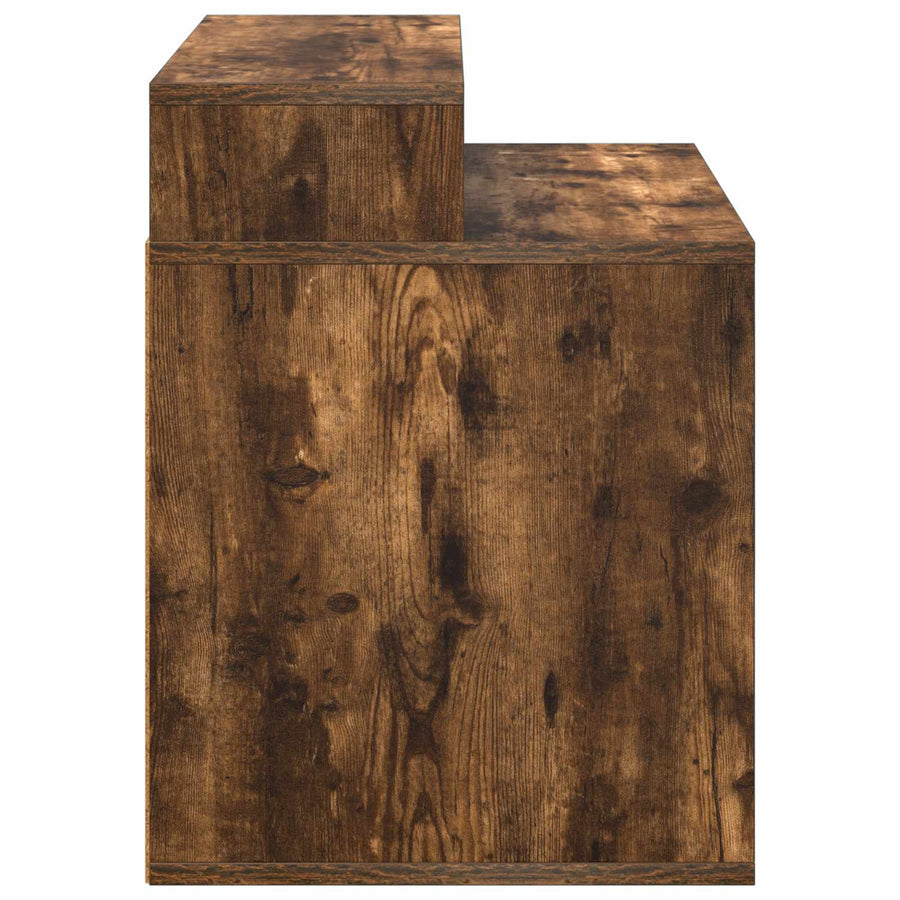 Kattenhuis Gerookt eiken 42,5 x 40 x 53,5 cm Bewerkt hout