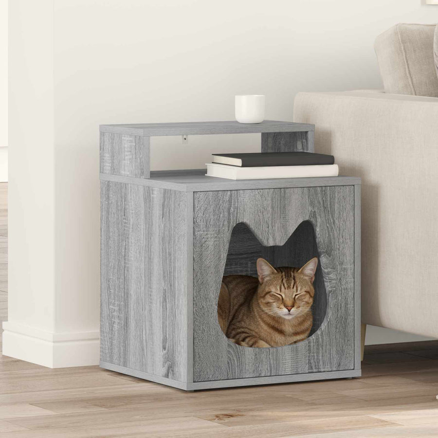 Kattenhuis Grijs Sonoma 42,5 x 40 x 53,5 cm Bewerkt hout