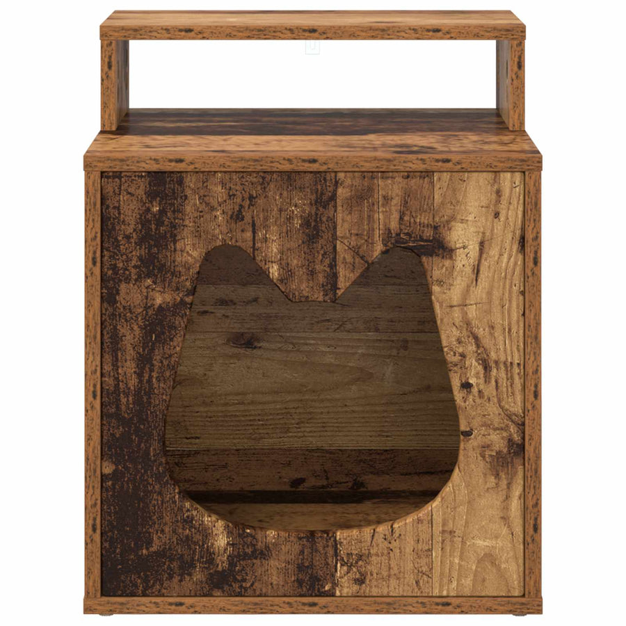 Kattenhuis Oudhout 42,5 x 40 x 53,5 cm Bewerkt hout