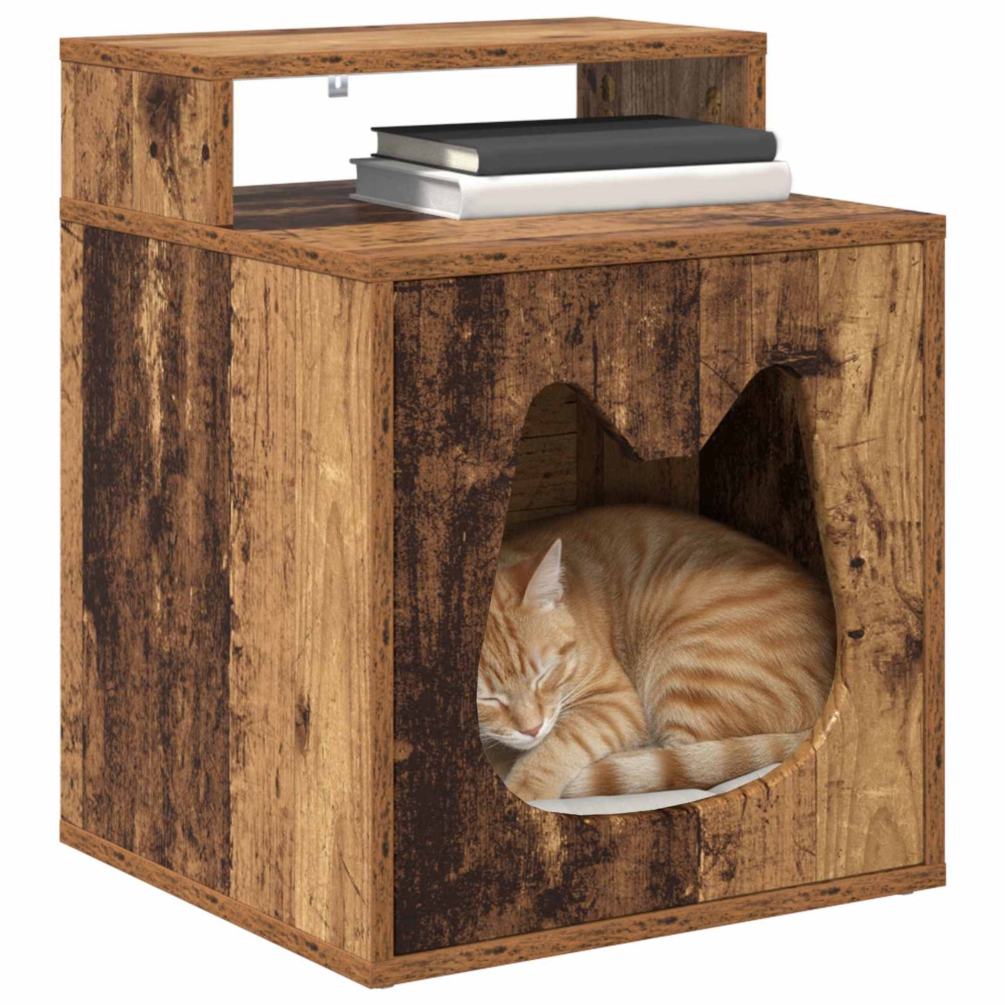 Kattenhuis Oudhout 42,5 x 40 x 53,5 cm Bewerkt hout