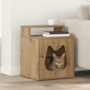 Kattenhuis bewerkt eiken 42,5x40x53,5 cm