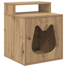Kattenhuis Ambachtelijk eiken 42,5 x 40 x 53,5 cm Bewerkt hout