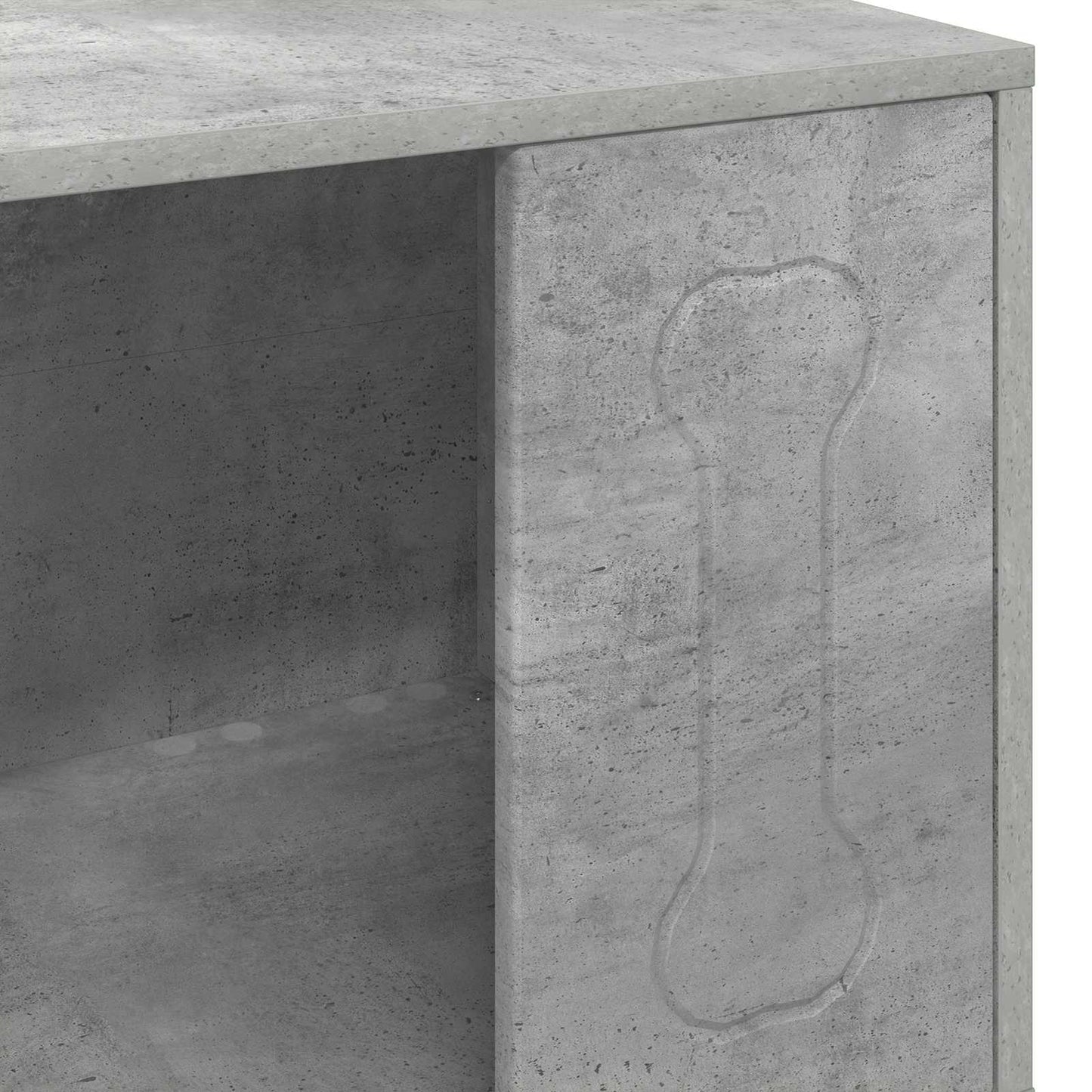 Hondenhuis Beton 44 x 42 x 49 cm Bewerkt hout
