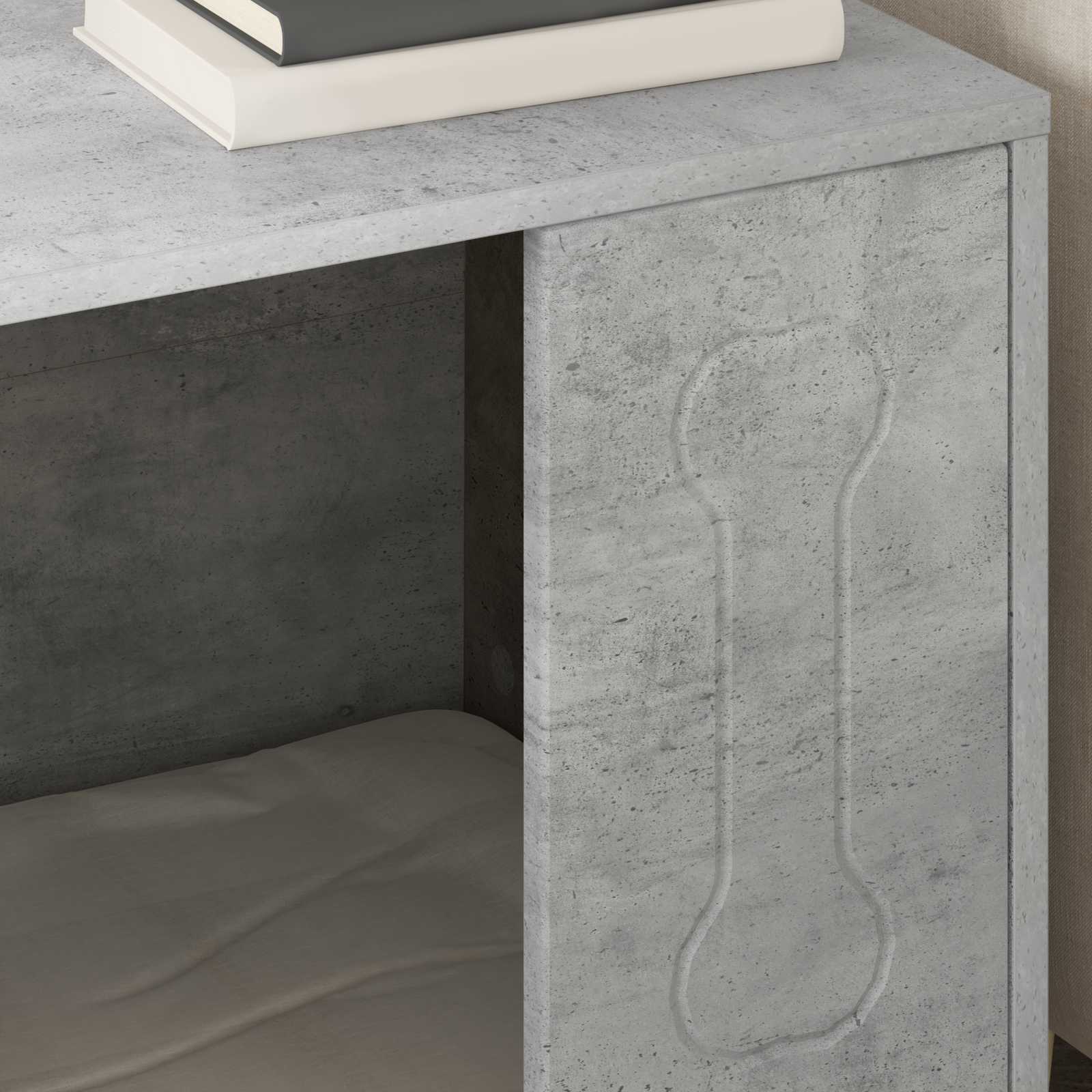 Hondenhuis Beton 44 x 42 x 49 cm Bewerkt hout