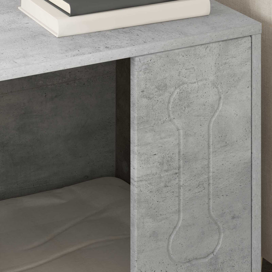Hondenhuis Beton 44 x 42 x 49 cm Bewerkt hout