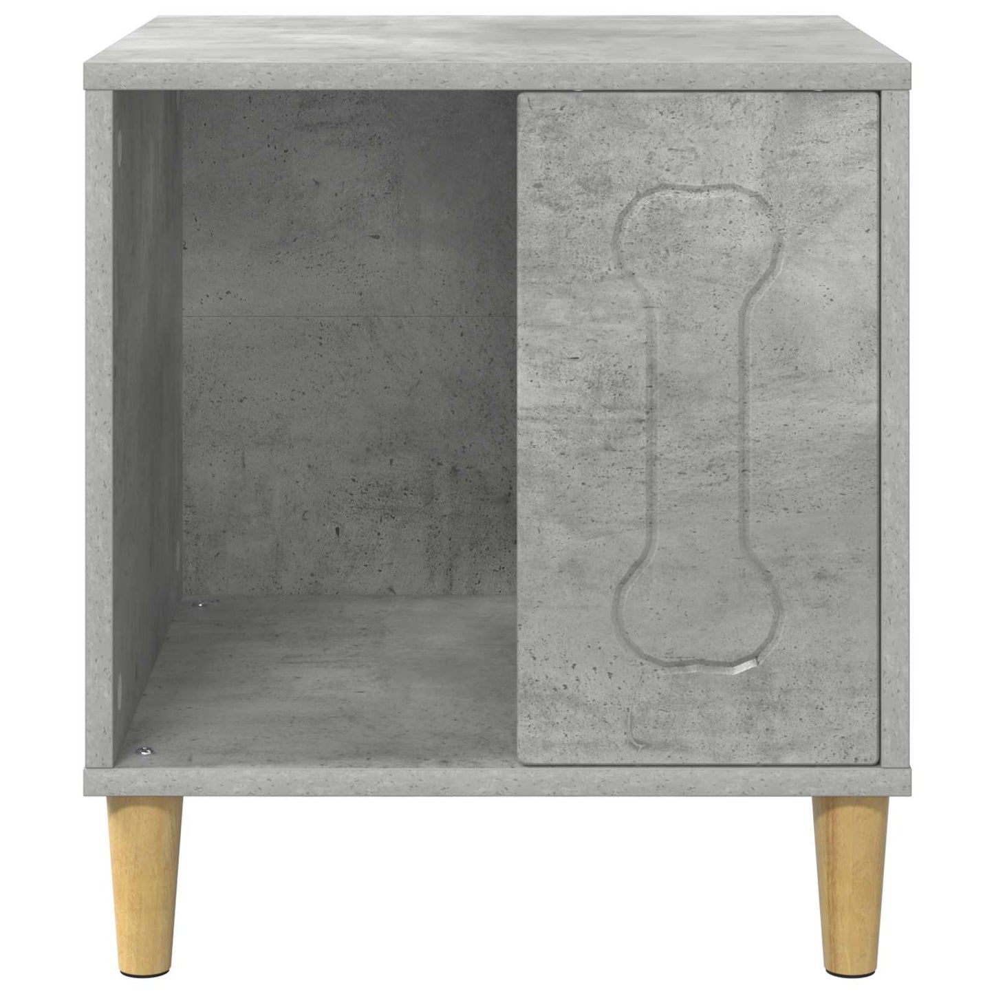 Hondenhuis Beton 44 x 42 x 49 cm Bewerkt hout