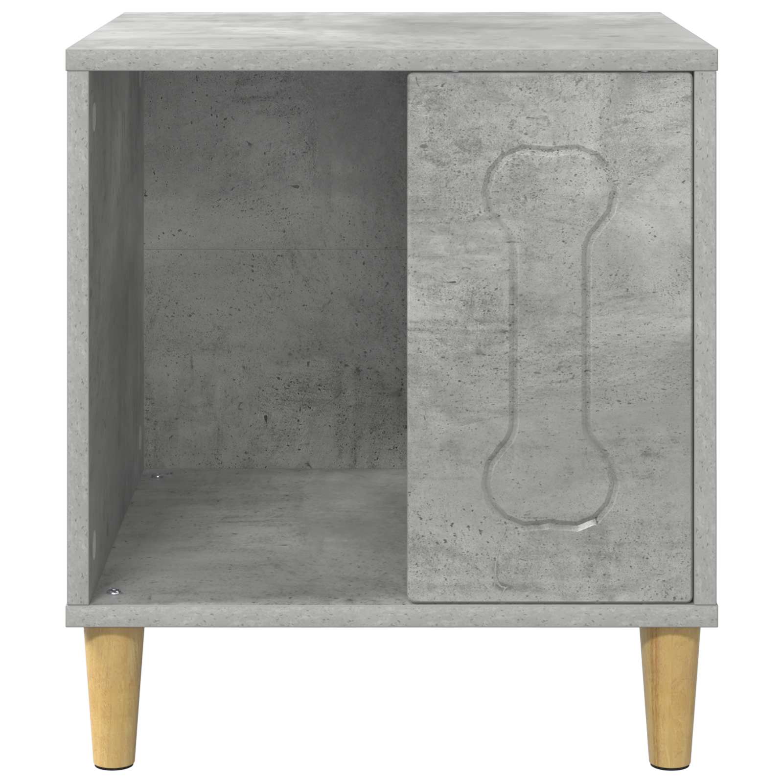 Hondenhuis Beton 44 x 42 x 49 cm Bewerkt hout