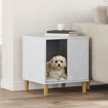 Hondenhuis Glanzend Wit 44 x 42 x 49 cm Bewerkt hout